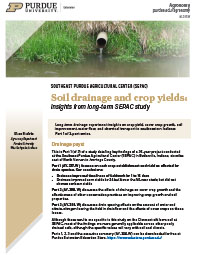 Soil drainage and crop yields: Insights from long-term SEPAC study