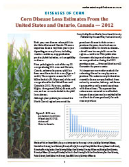 Diseases of Corn: Corn Disease Loss Estimates From the United States and Ontario, Canada - 2012