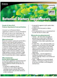 Botanical dietary supplements
