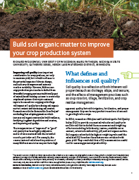 Build Soil Organic Matter to Improve Your Crop Production System