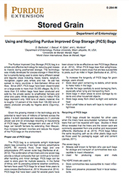 Stored Grain: Using and Recycling Purdue Improved Crop Storage (PICS) Bags