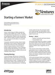 Starting a Farmers' Market