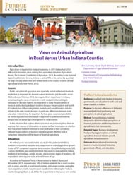 Views on Animal Agriculture in Rural Versus Urban Indiana Counties