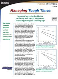 Impact of Increasing Feed Prices on the Optimal Market Weights and Marketing Strategy of Finishing Pigs