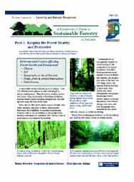 A Landowner's Guide to Sustainable Forestry: Part 3: Keeping Your Forest Healthy and Productive