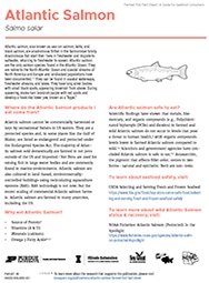 Atlantic Salmon Farmed Fish Fact Sheet