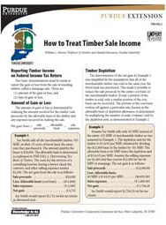 How to Treat Timber Sale Income