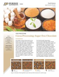 Cocoa Processing: Sugar-free Chocolate