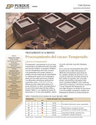 Procesamiento del cacao: Temperado