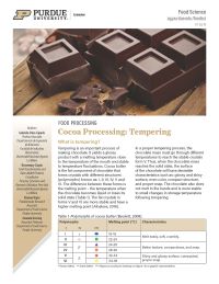 Cocoa Processing: Tempering
