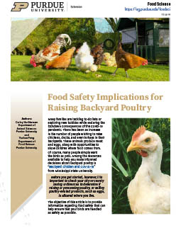Food Safety Implications for Raising Backyard Poultry
