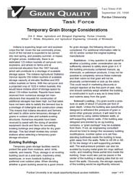 Temporary Grain Storage Considerations