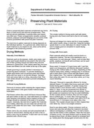 Preserving Plant Materials