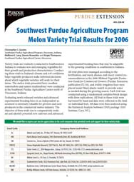 Southwest Purdue Agriculture Program Melon Variety Trial Results for 2006