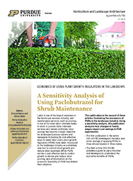 A sensitivity analysis of using Paclobutrazol for shrub maintenance