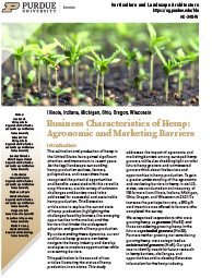 Business Characteristics of Hemp: Agronomic and Marketing Barriers