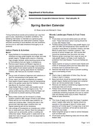 Spring Garden Calendar
