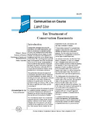 Tax Treatment of Conservation Easements
