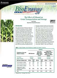 The Effect of Ethanol on Grain Transportation and Storage