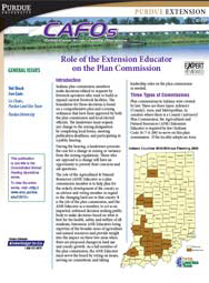 Role of the Extension Educator on the Plan Commission