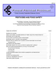 Pesticides and Food Safety